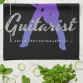 ミュージシャン生まれ・バンドのギタリストへ キッチンタオル (折り畳み)