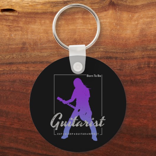 ミュージシャン生まれ・バンドのギタリストへ キーホルダー (正面)