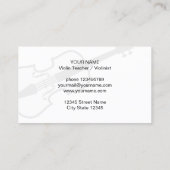 ミュージシャン用Violinist名刺テンプレート 名刺 (裏面)