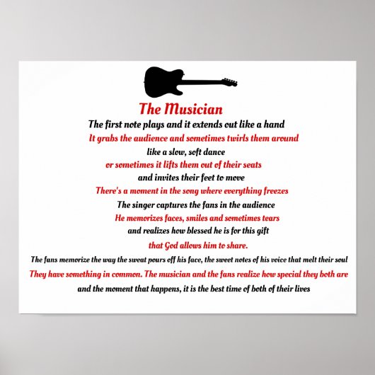 ミュージシャン詩 ポスター (正面)