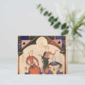 ミュージシャン遊のカスタネットとサルタリー ポストカード (スタンド正面)