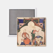 ミュージシャン遊のカスタネットとサルタリー マグネット (正面/裏面)