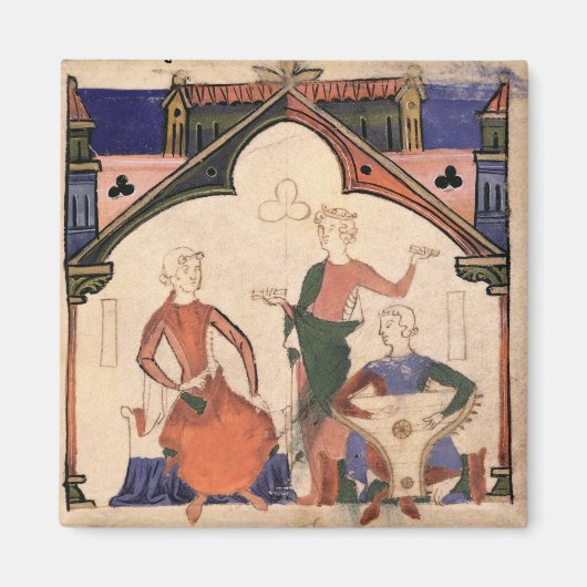 ミュージシャン遊のカスタネットとサルタリー マグネット (正面)