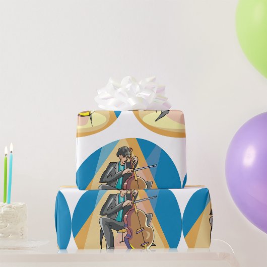 ミュージシャン遊ズザチェロ ラッピングペーパー
