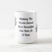 ミュージシャン音楽先生ヴィンテージミュージカル楽器 コーヒーマグカップ (中央)