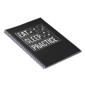 ミュージシャン食べカラオケスリープ練習音楽愛好家 ノートブック (右側)