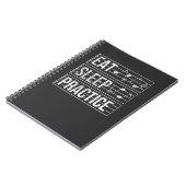 ミュージシャン食べカラオケスリープ練習音楽愛好家 ノートブック (左側)