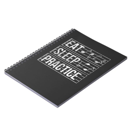 ミュージシャン食べカラオケスリープ練習音楽愛好家 ノートブック (左側)