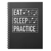 ミュージシャン食べカラオケスリープ練習音楽愛好家 ノートブック (正面)
