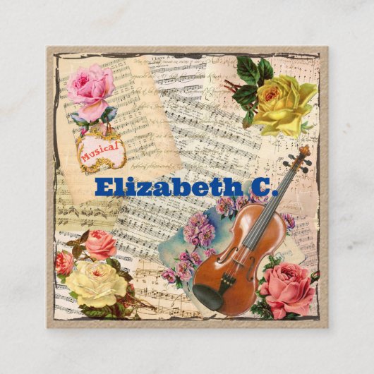 ミュージシャン(インストラクターDegree Premium) スクエア名刺 (正面)