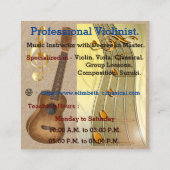 ミュージシャン(インストラクターDegree Premium) スクエア名刺 (裏面)