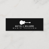 ミュージシャン.ギタリストのグラフィックギターをブラック スキニー名刺 (正面)