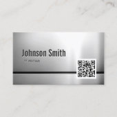 ミュージシャン – ステンレス鋼QRコード 名刺 (正面)