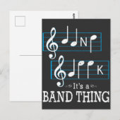 ミュージシャン バンド ギーク 音符 スペル 面白い ポストカード (正面/裏面)