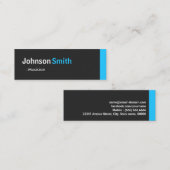 ミュージシャン – パーソナルアクアブルーミニ スキニー名刺 (正面/裏面)