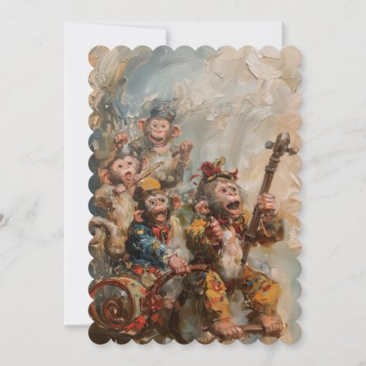 ミュージシャン - フラット インビテーション サイズ 12.7 cm x 17.8 cm (正面)