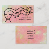 ミュージシャン,ヘアスタイリスト,ダンサー,歌手 名刺 (正面/裏面)