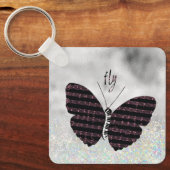 ミュージシャン，歌手，ピアノ奏者バタフライ キーホルダー (正面)