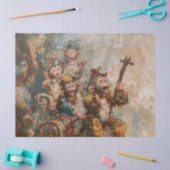 ミュージシャン – 油彩画スタイルティッシュペーパー 薄葉紙 (クラフト)