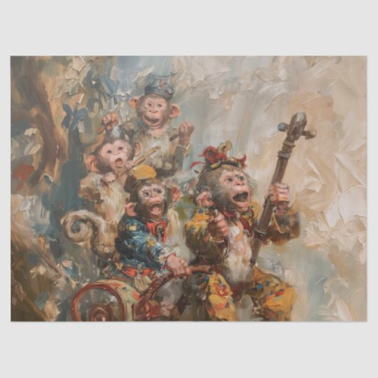 ミュージシャン – 油彩画スタイルティッシュペーパー 薄葉紙 (正面)