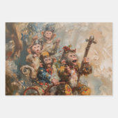 ミュージシャン – 油絵スタイルラッピングギフト紙 ラッピングペーパーシート (正面2)