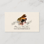 ミュージシャン/音楽先生(ピアノ1)ヴィンテージ 名刺 (正面)