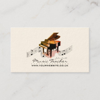ミュージシャン/音楽先生（ピアノ1）ヴィンテージ 名刺
