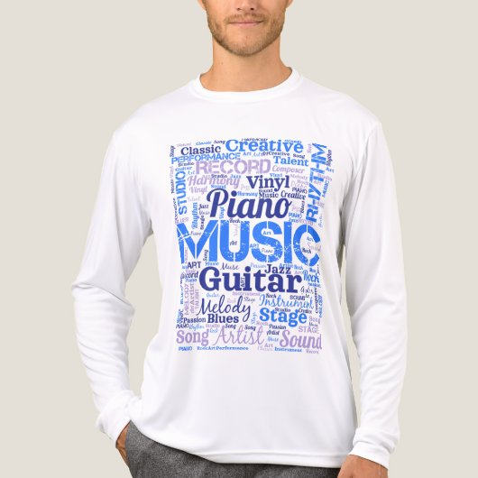 ミュージシャン 音楽好き ワードクラウド トライブレンドTシャツ (正面)