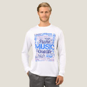 ミュージシャン 音楽好き ワードクラウド トライブレンドTシャツ (正面全体)