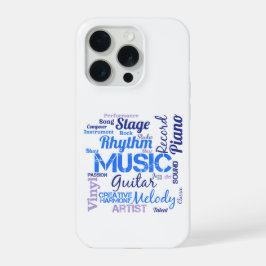 ミュージシャン 音楽好き ワードクラウド iPhone 15 PROケース