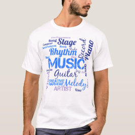 ミュージシャン 音楽好き ワードクラウド Tシャツ