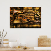 ミュージシャン- 2つの角と1つのバイオリン ポスター (キッチン)