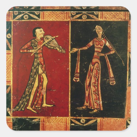 ミュージシャンaを描結婚いた胸からの詳細 スクエアシール (正面)