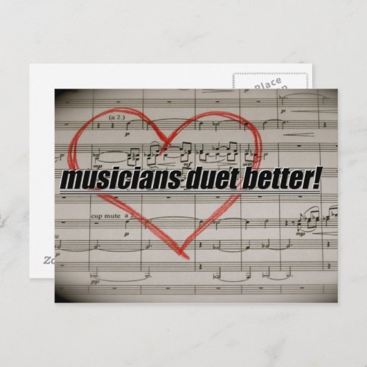 ミュージシャンDuetより良いポストカード ポストカード (正面/裏面)