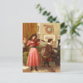 ミュージックアットホームヴィンテージイラストレーション ポストカード (スタンド正面)