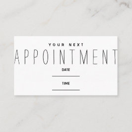 ミュージックアポイントメントの通知カード次回の訪問 名刺