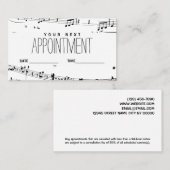 ミュージックアポイントメントの通知カード次回の訪問 名刺 (正面/裏面)