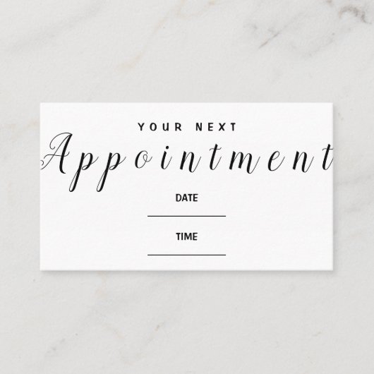 ミュージックアポイントメントの通知カード次回の訪問 名刺 (正面)