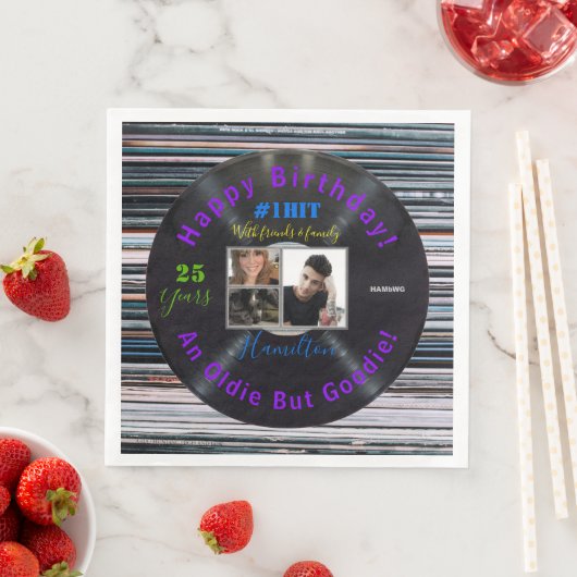 ミュージックアルバムテーマ誕生日紙ナプキンスHAMbyWG (インサイチュ)