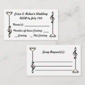 ミュージックアローRSVP エンクロージャーカード (正面/裏面)