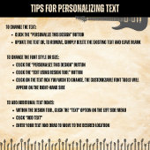 ミュージックアーティストブラック&タンギターバックパック プリントバックパック