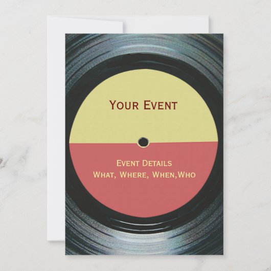 ミュージックイベントダンスDJパーティの招待状 招待状 (正面)