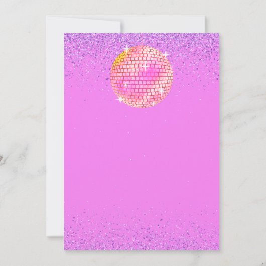 ミュージックインザーズ誕生日エラピンク誕生日 招待状 (裏面)