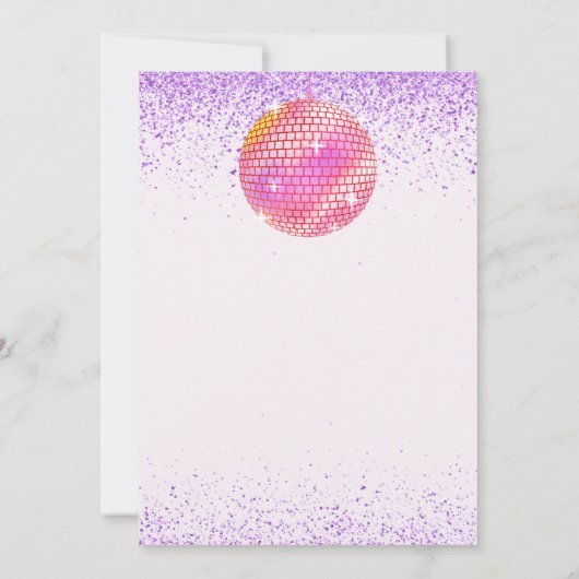 ミュージックインマイ誕生日エラピンク誕生日 招待状 (裏面)