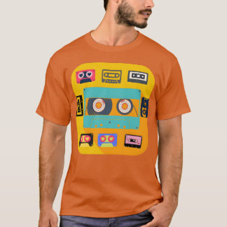 ミュージックカセット 音楽好き Tシャツ