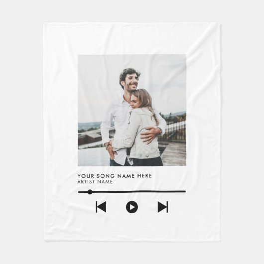 ミュージックカップルのラブソング フリースブランケット (正面)