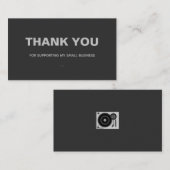 ミュージックカードを挿入していただきありがとうございますターンテーブル 名刺 (正面/裏面)