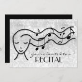 ミュージックガールのリサイタル 招待状 (正面/裏面)