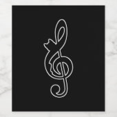 ミュージックキャットクレフ、 音符記号 ワインラベル (シングルラベル)