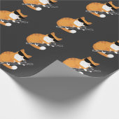 ミュージックキャットサングラスバソニストミュージシャンバソーン ラッピングペーパー (角)